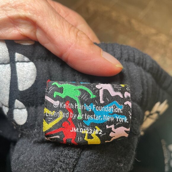 SP x Keith Haring White Flowers Pants Lifestyle Joggers Small - Picture 8 of 9